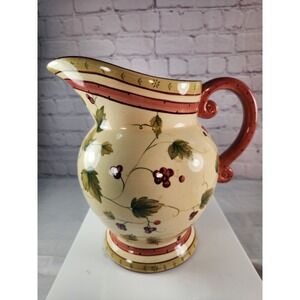 Waverly Garden Room Ceramic Floral Manor Beautiful Pitcher 96 oz Decor